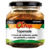 Tapenade olivada con aceitunas verdes-pimiento- castañas El Olivar 300 gr